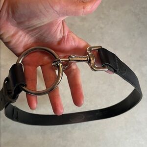 Black Belt. Silver buckle. Unique. Bonded Leather.